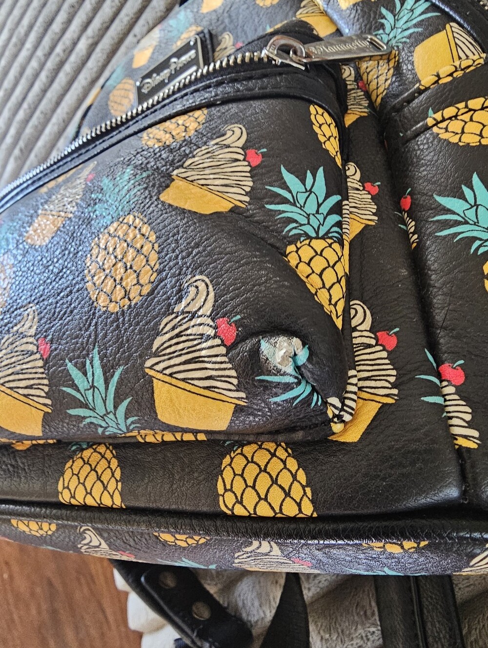 Disney Parks Loungefly Pineapple & Dole Whip Mini Backpack - Black - Picture 3 of 5